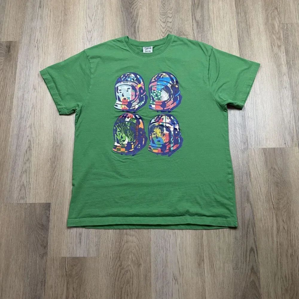 Billionaire Boys Club Shirt Mens 2XL Green Astronaut Graphic Tee Streetwear
